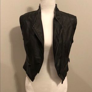 Free people leather vest